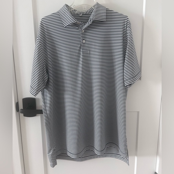 Peter Millar Other - Peter Millar Navy and White Striped Polo Shirt